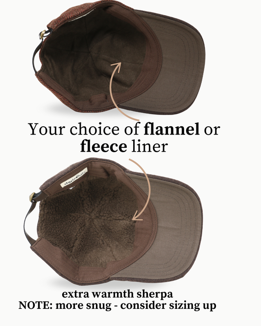 Crimson & Brown Wool Herringbone