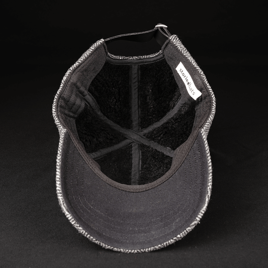 Black & Grey Wool Herringbone