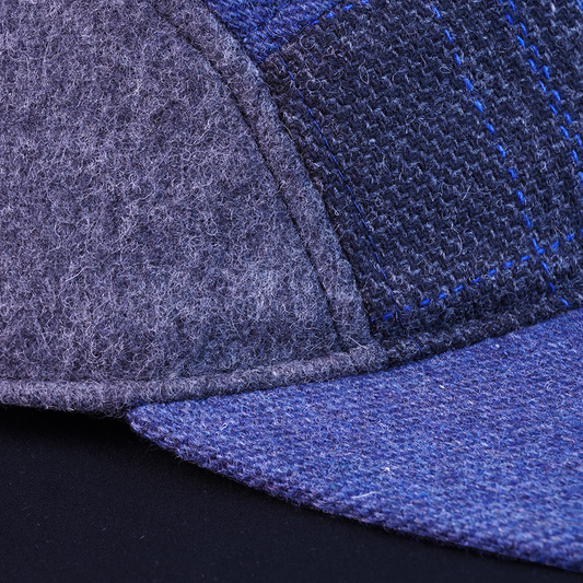 Blue & Grey Wool 5 Panel w/ Fleece Liner