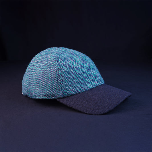 Emerald Herringbone Wool 6-Panel