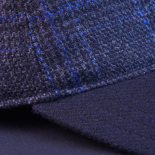 Black & Blue Wool 6-Panel w/ Sherpa Fleece Liner