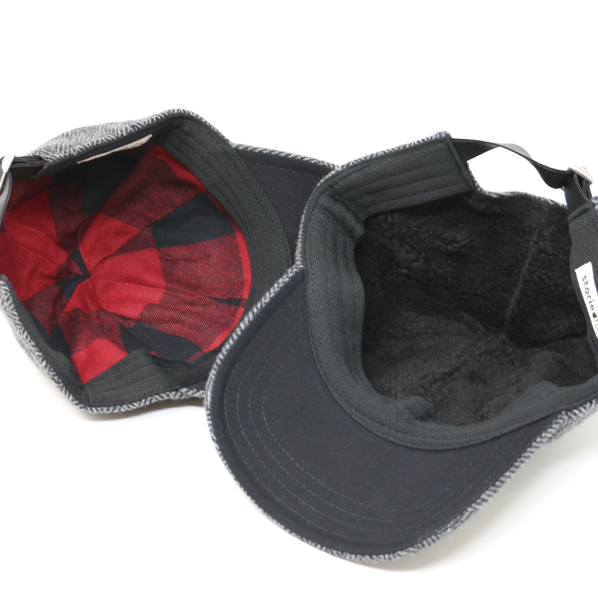 Black & Grey Wool 6-Panel Hat – storied hats