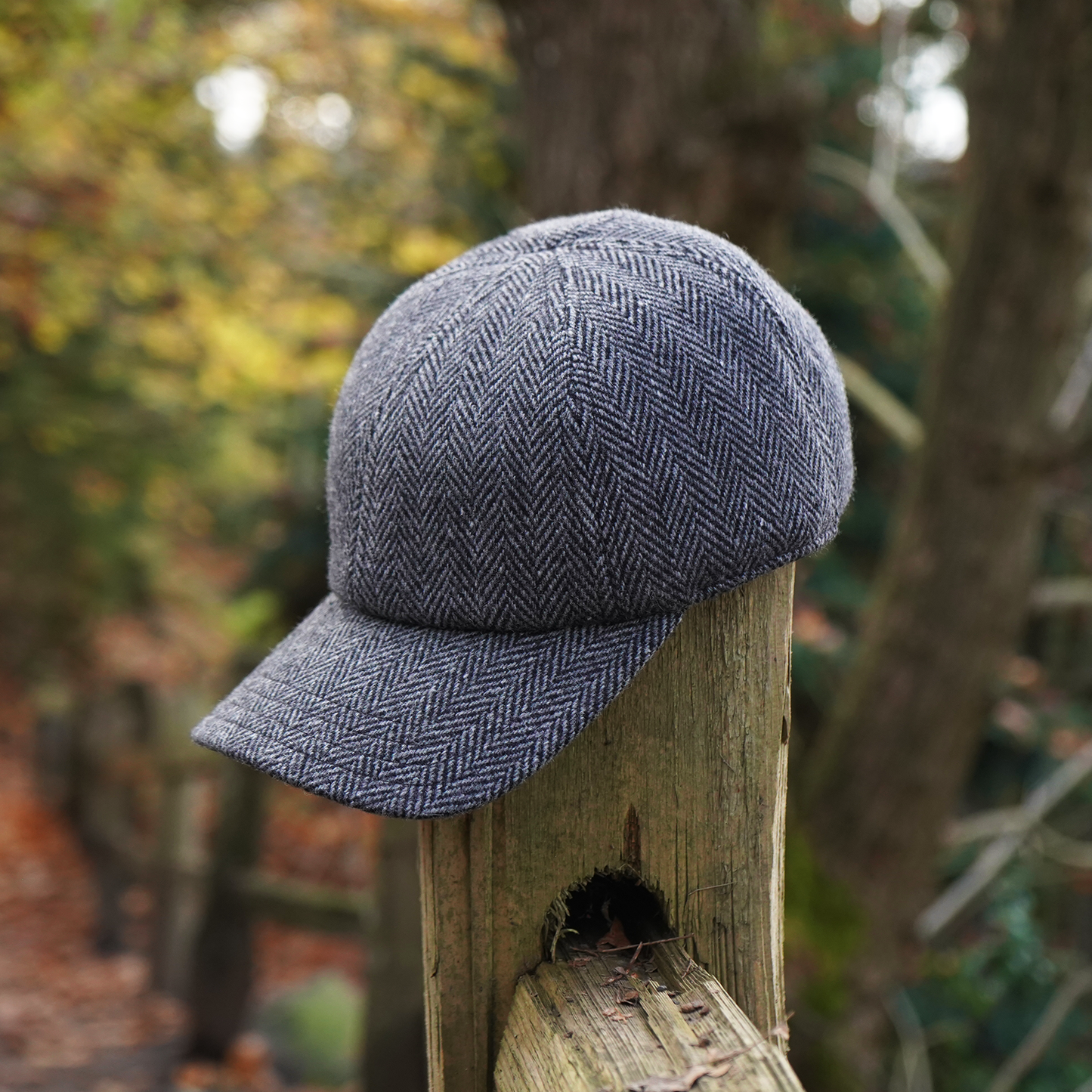 Black & Grey Wool Herringbone