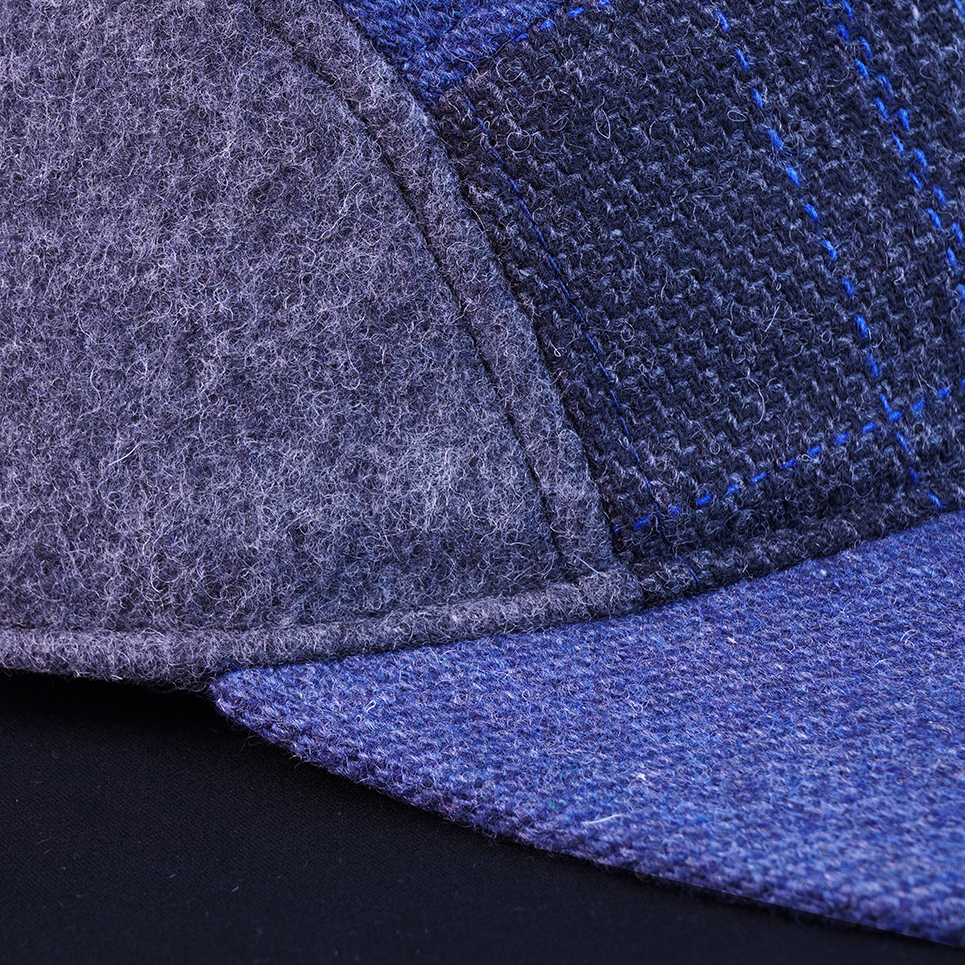 Blue & Grey Wool 5 Panel w/ Fleece Liner