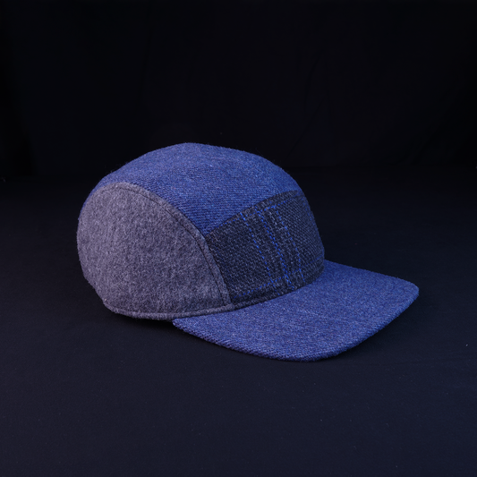 Blue & Grey Wool 5 Panel w/ Fleece Liner