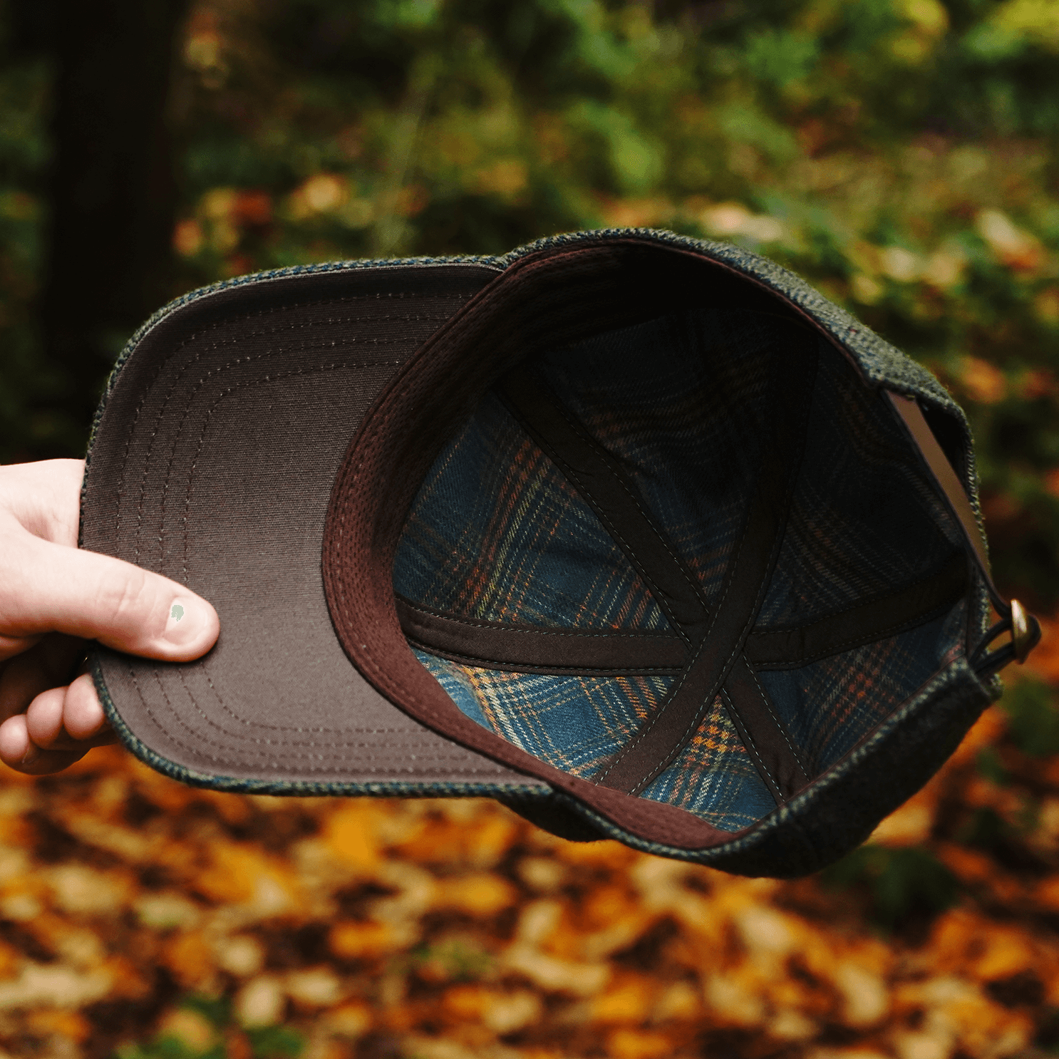 Forest & Olive Wool Herringbone – storied hats Forest & Olive Wool Herringbone – storied hats