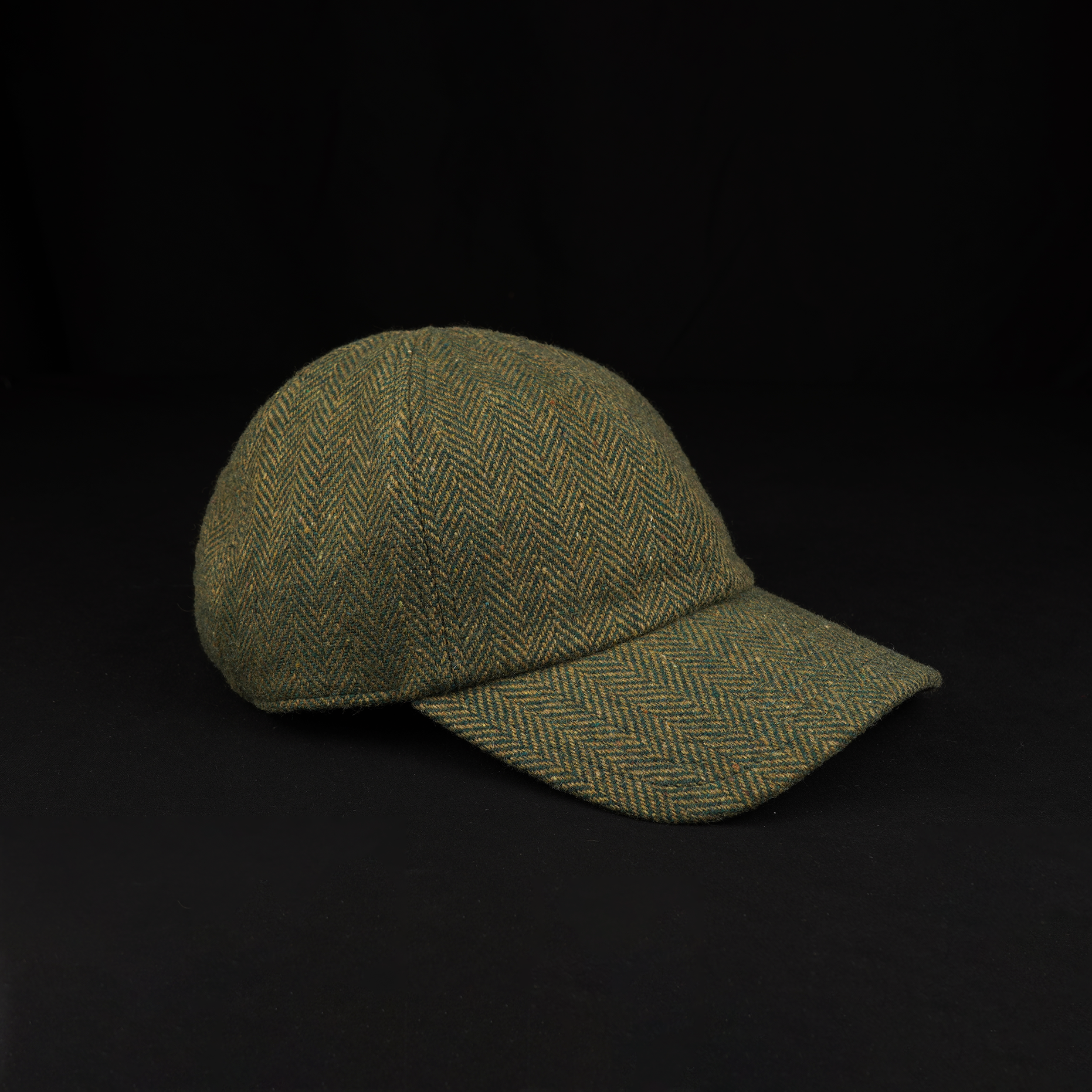 Forest & Olive Wool Herringbone – storied hats