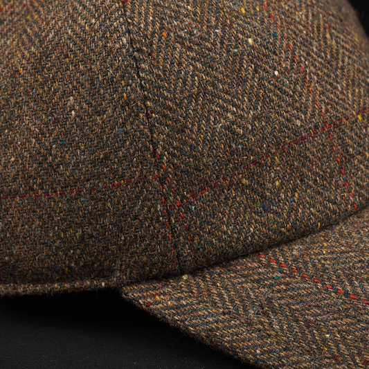 Olive & Brown Wool Herringbone