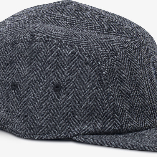 Black & Grey Wool 5-Panel